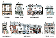 Load image into Gallery viewer, Iconic Buildings of Keswick Tea Towel