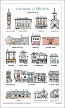 Load image into Gallery viewer, Iconic Buildings of Keswick Tea Towel