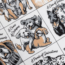Load image into Gallery viewer, The Collective Nouns for Dogs - Tea Towel