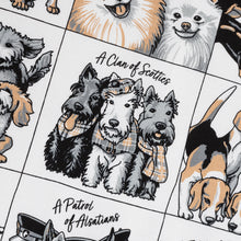 Load image into Gallery viewer, The Collective Nouns for Dogs - Tea Towel