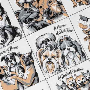 The Collective Nouns for Dogs - Tea Towel