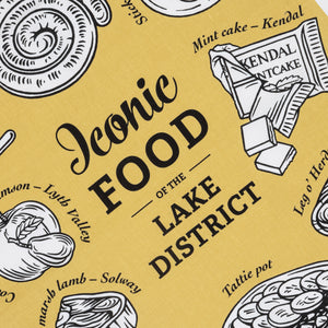 Iconic Foods of the Lake District  Tea Towel