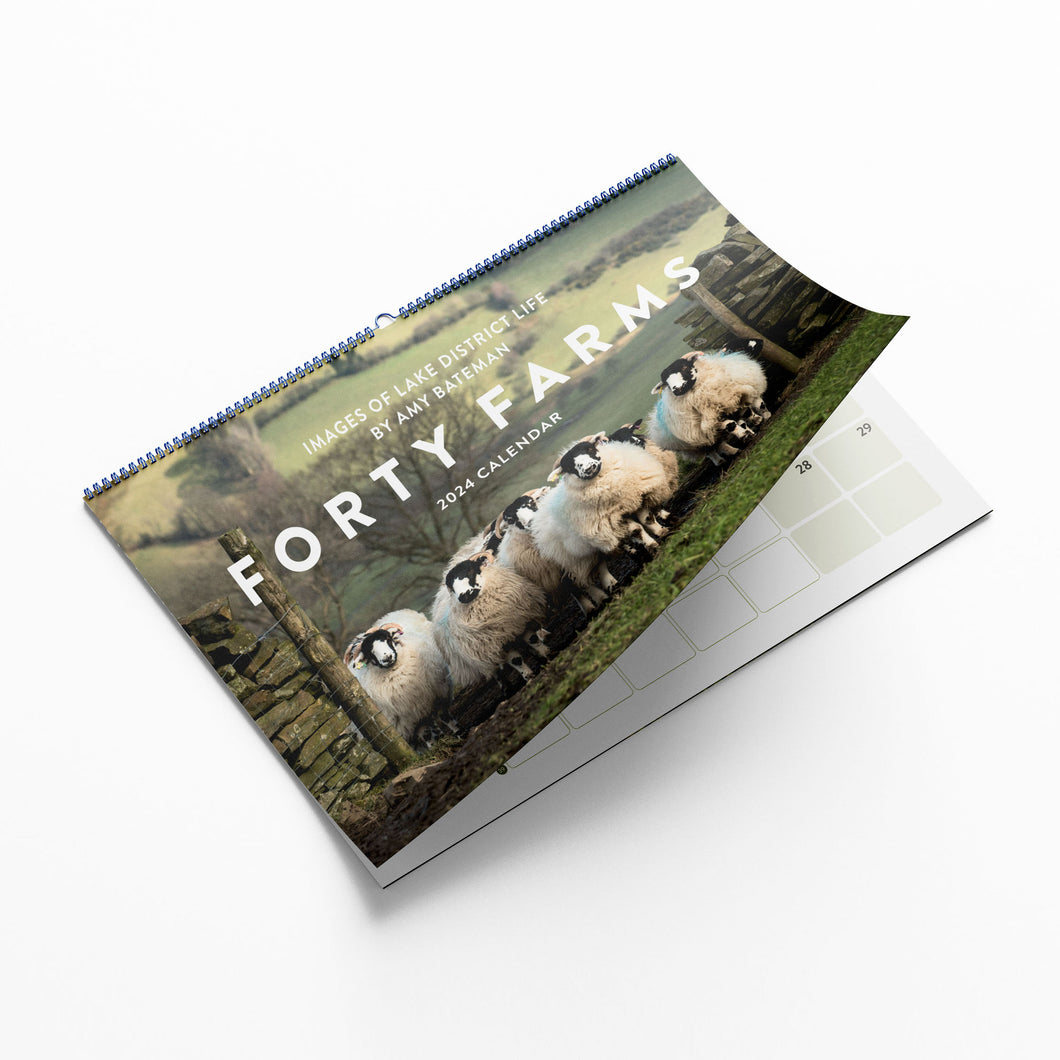 Forty Farms 2024 calendar by Amy Bateman