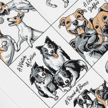 Load image into Gallery viewer, The Collective Nouns for Dogs - Tea Towel
