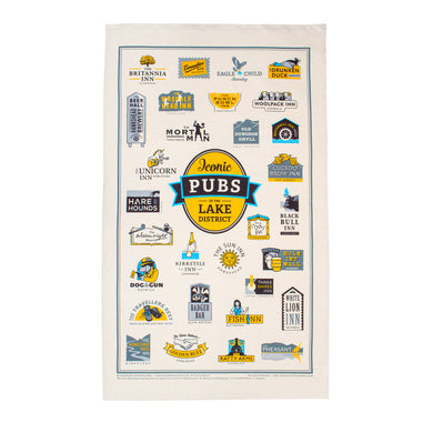 Iconic Pubs of the Lake District Tea Towel