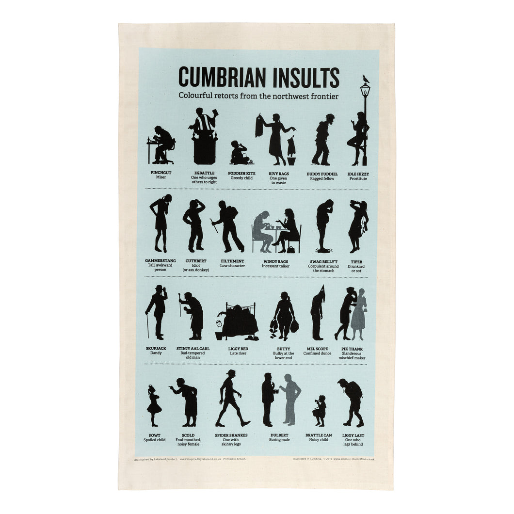 Cumbrian Insults Tea Towel